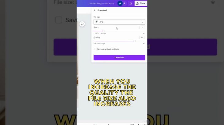 INCREASE JPG QUALITY IN CANVA