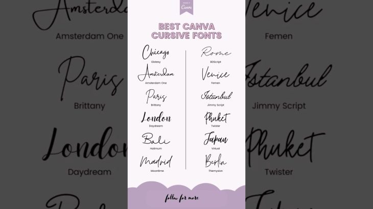 12 Best Canva Cursive Fonts for Scroll-stopping Designs |