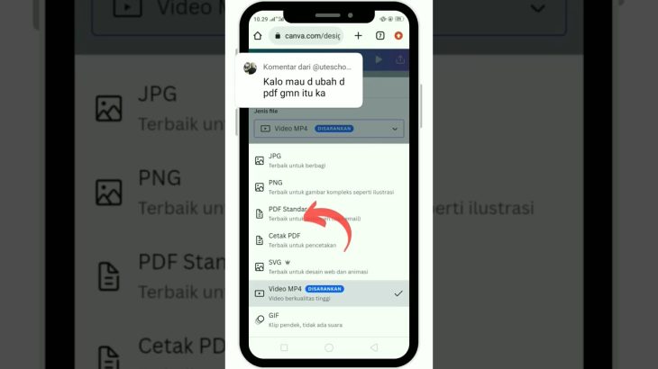 【初心者】Cara Unduh PDF di Canva #shorts  #tutorial  #canva