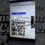 how to create instagram carousel in canva #shorts #canva #graphicdesign