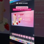 【初心者】Canva animation design using their Match & Move transitions.