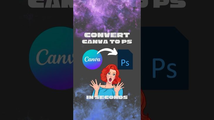 【初心者】Learn how to convert Canva design into a PSD file in 30 sec! 🤯 #canvatricks #photoshop #canvahack