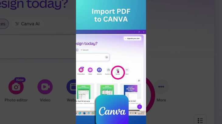 IMPORT PDF TO CANVA #canvatips #canvatutorial #pdf
