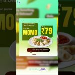 Momo’s Social Media Post Design in Canva #shorts #canva #poster #momodesign #momos    @brandquo99