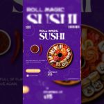 Shushi Poster Design | Professional Canva Tutorial #canvatutorial #sushi #graphicdesign #shorts